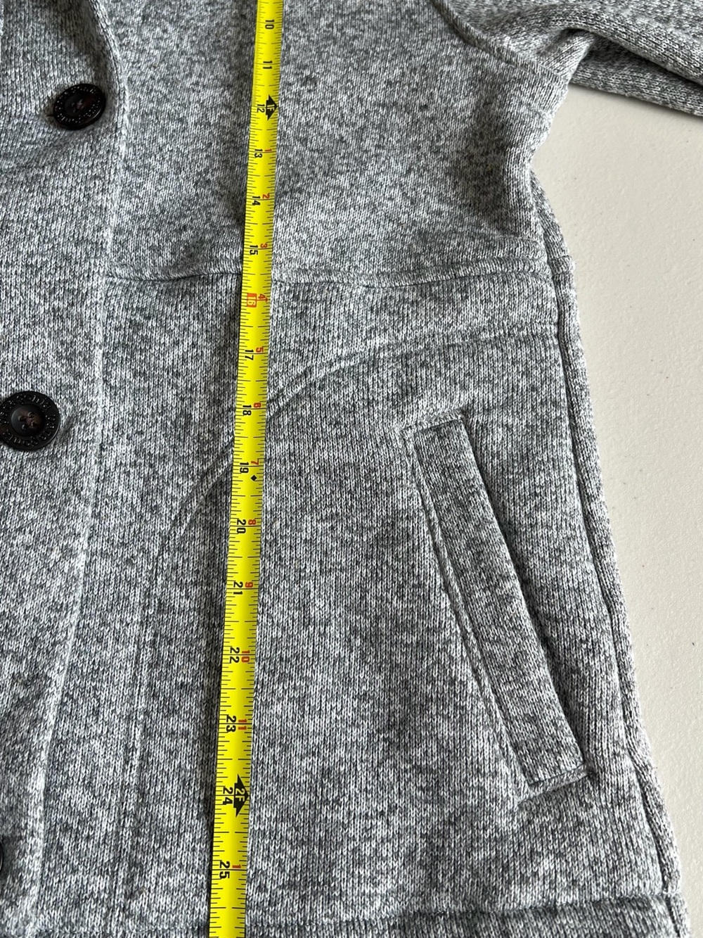 Patagonia Better Sweater Hooded Coat Jacket Gray Recycled Fleece Button Front S - Picture 14 of 16